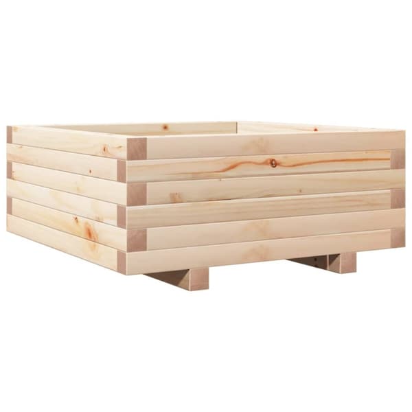 Odlingslåda 60x60x26,5 cm massivt furuträ