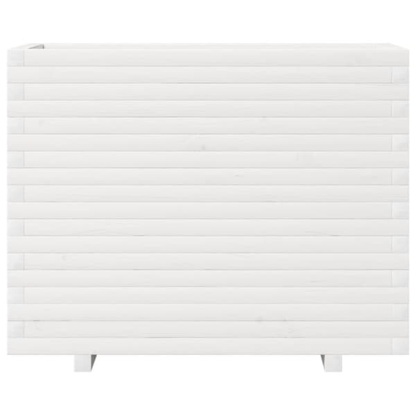 plantekasse 90x40x72 cm massivt fyrretræ hvid
