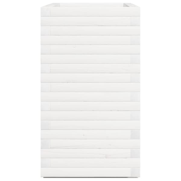 plantekasse 90x40x72 cm massivt fyrretræ hvid