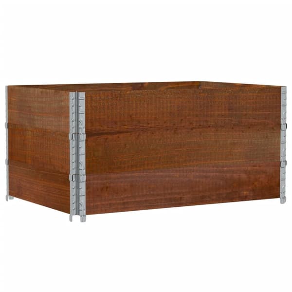 plantekasse 120x80 cm massivt fyrretræ brun