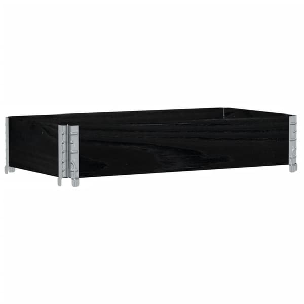 plantekasse 100x50 cm massivt fyrretræ sort