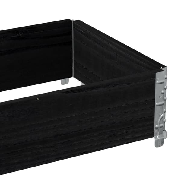 plantekasse 100x50 cm massivt fyrretræ sort