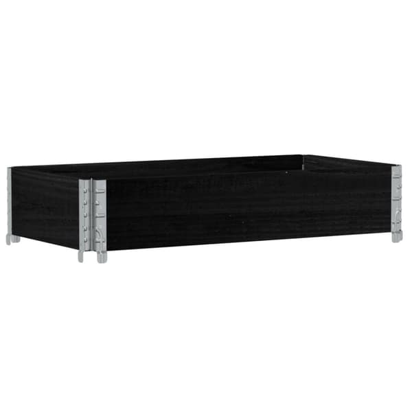 plantekasse 100x50 cm massivt fyrretræ sort