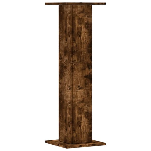plantestativer 2 stk. 30x30x95 cm konstrueret træ røget eg