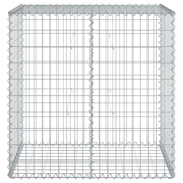 gabionkurv med cover 100x50x100 cm galvaniseret jern