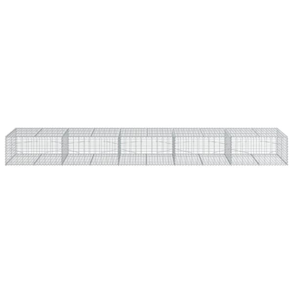 Gabionkorg med skydd 500x100x50 cm galvaniserat järn
