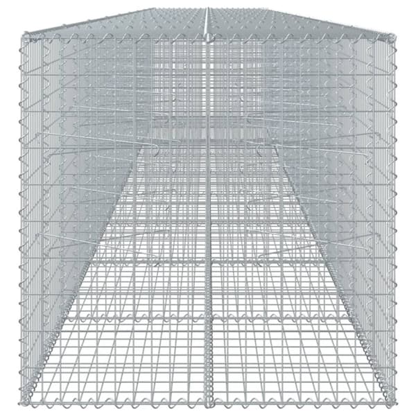 gabionkurv med cover 900x100x100 cm galvaniseret jern