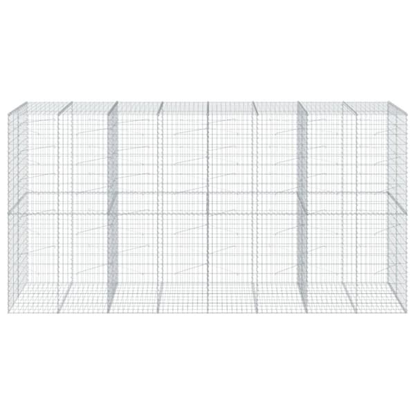 Kivikori katolla 400x100x200 cm galvanoitu rauta