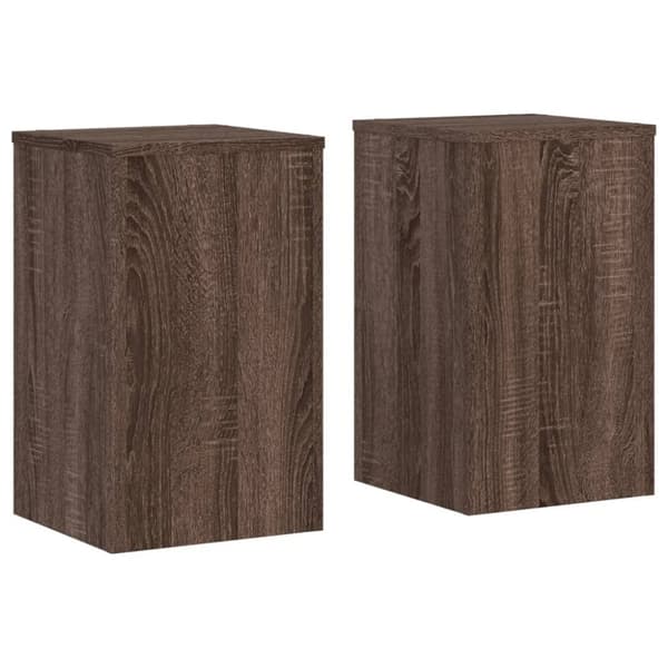 Kasvitelineet 2 kpl ruskea tammi 30x30x50 cm tekninen puu