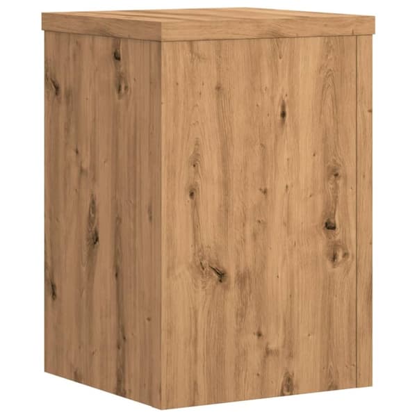 plantestativer 2 stk. 25x25x35 cm konstrueret træ egetræsfarvet