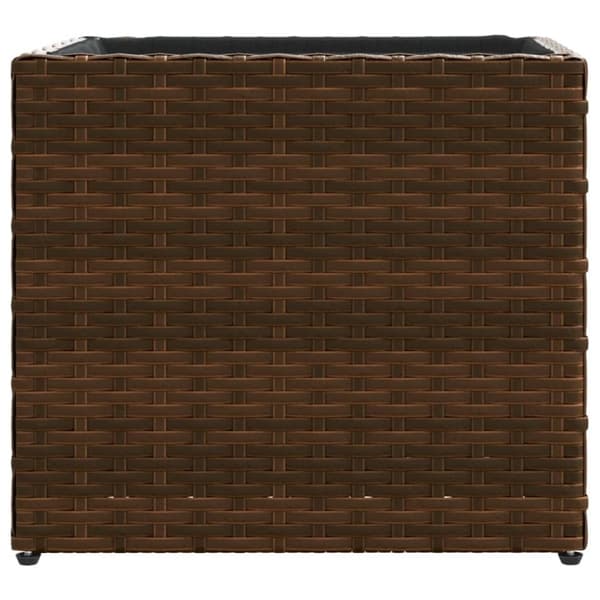 plantekasse 36x30x32 cm polyrattan brun