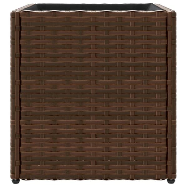 plantekasse 36x30x32 cm polyrattan brun