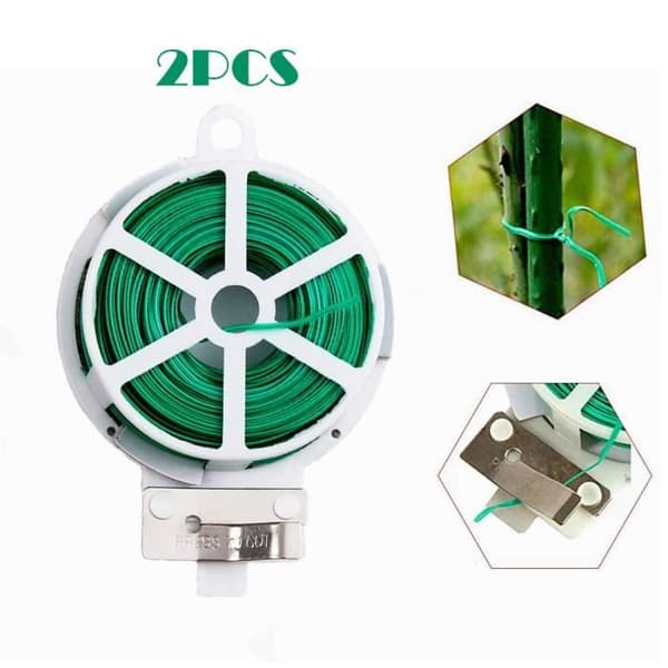 2 ST Green Tension Wire 100m (per rulle) Trädgårdsband för växter