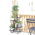 Miniatyrbillede 1 af 2: Metal Planteholder, Fem-niveau Design, Holdbar Jernkonstruktion,sort, L