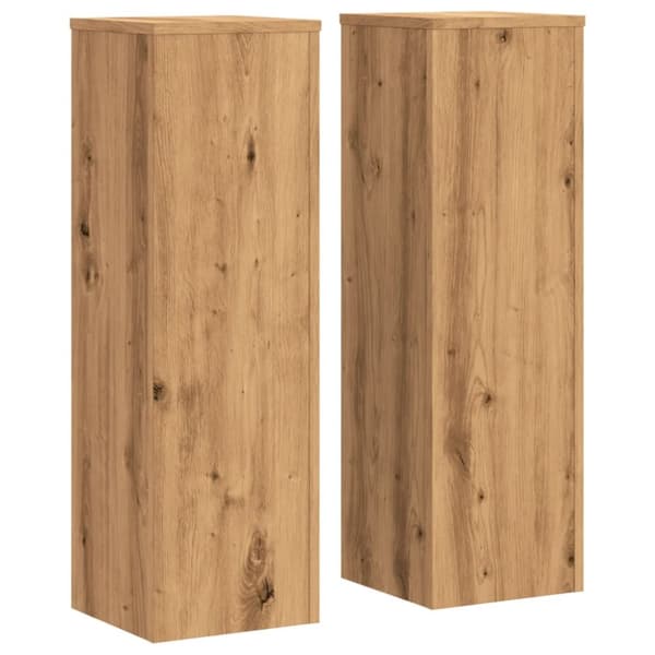 Växtställ 2 st ek 25x25x80 cm konstruerat trä