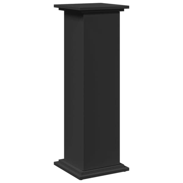 Piedestal med förvaring svart 31x30x90 cm konstruerat trä