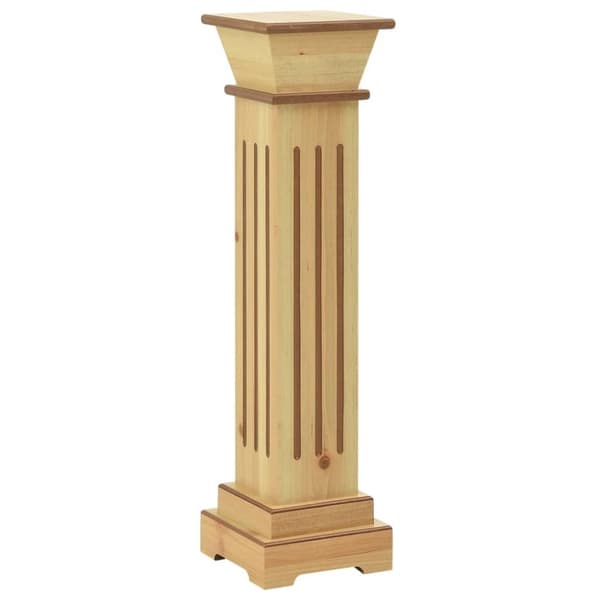 Klassisk blompelare natur 17x17x66 cm MDF