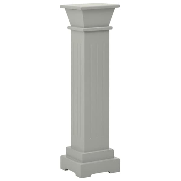Klassisk blompelare grå 17x17x66 cm MDF