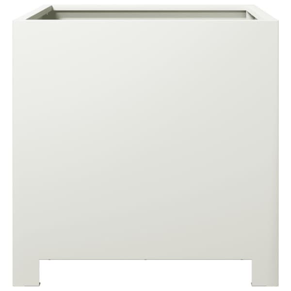plantekrukke 40x40x40 cm stål hvid