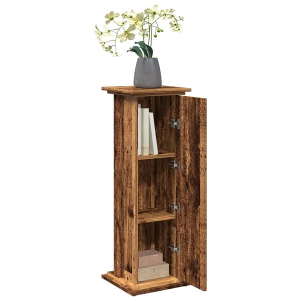 piedestal med opbevaring 31x30x90 cm konstrueret træ
