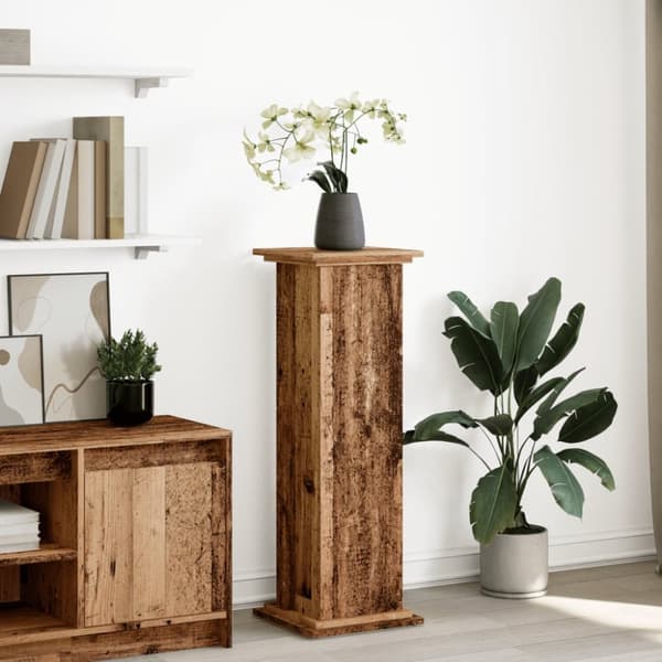 piedestal med opbevaring 31x30x90 cm konstrueret træ