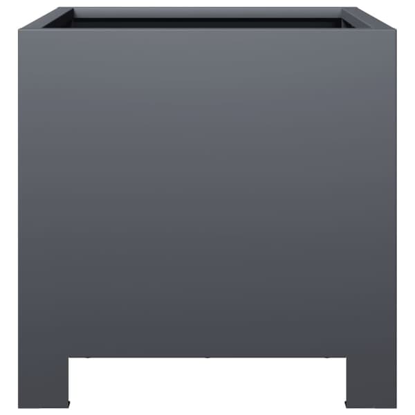 Puutarhakukkalaatikot 2 kpl antrasiitti 30x30x30 cm teräs