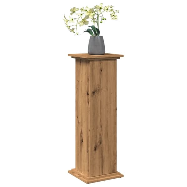 Piedestal med förvaring ek 31x30x90 cm konstruerat trä