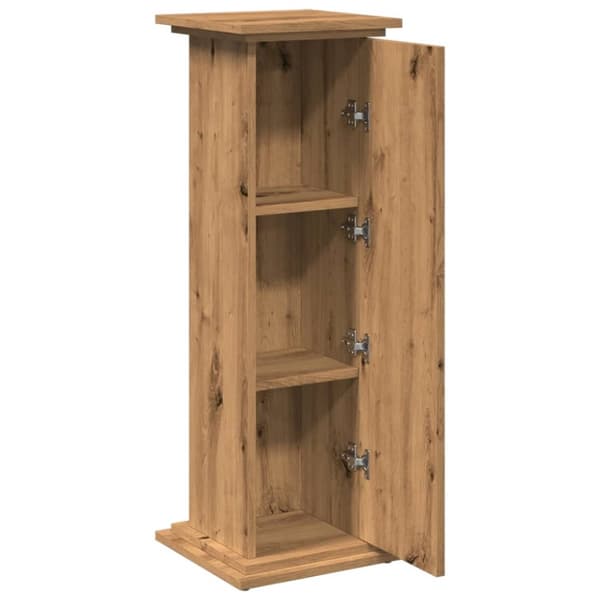 Piedestal med förvaring ek 31x30x90 cm konstruerat trä