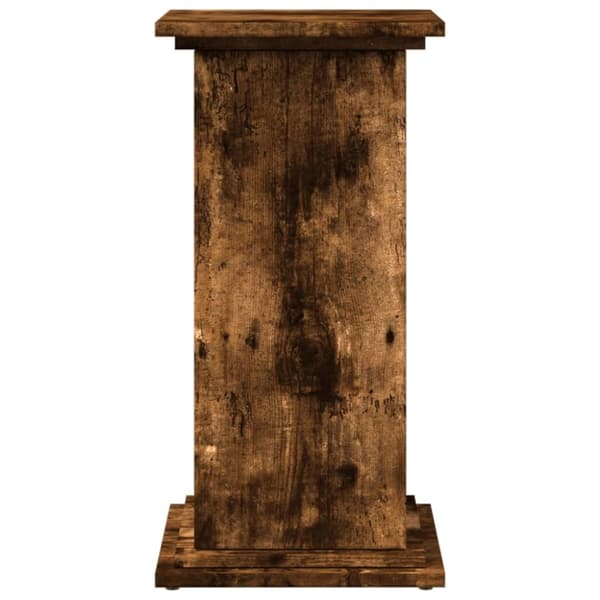 piedestal med opbevaring 31x30x60 cm konstrueret træ røget eg