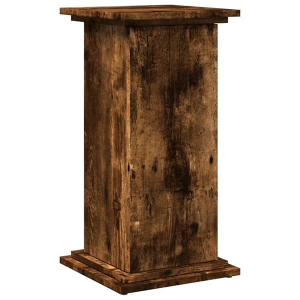 piedestal med opbevaring 31x30x60 cm konstrueret træ røget eg