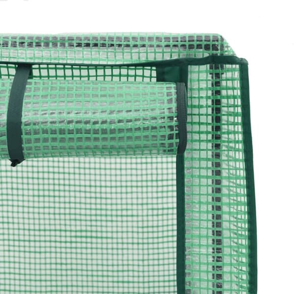 højbed med drivhusovertræk 120x40x123 cm rattan-look