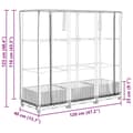 Miniatyrbillede 9 af 9: højbed med drivhusovertræk 120x40x123 cm rattan-look