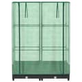 Miniatyrbillede 4 af 9: højbed med drivhusovertræk 80x40x123 cm rattan-look
