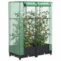 Miniatyrbillede 1 af 9: højbed med drivhusovertræk 80x40x123 cm rattan-look