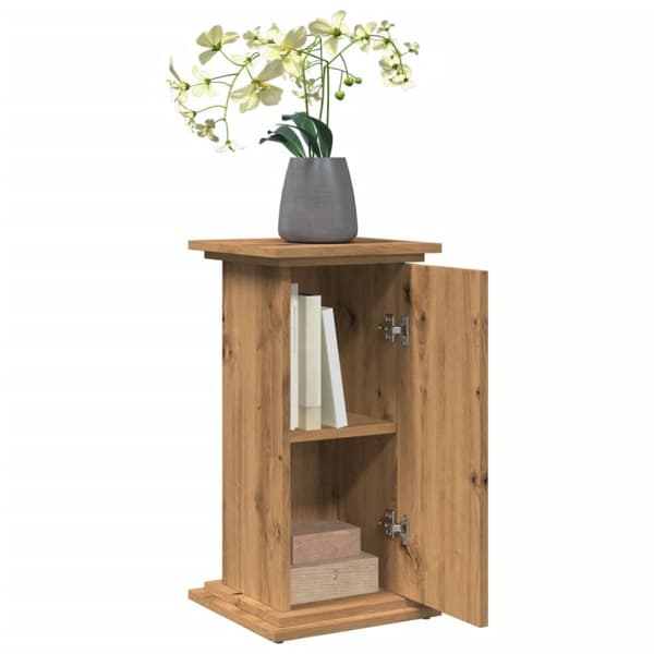 piedestal med opbevaring 31x30x60 cm konstrueret træ kunsteg