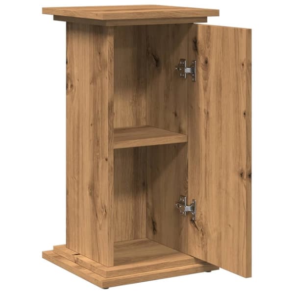 piedestal med opbevaring 31x30x60 cm konstrueret træ kunsteg