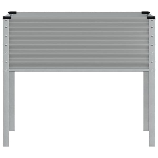 Puutarhakukkalaatikko harmaa 100x41x90 cm teräs