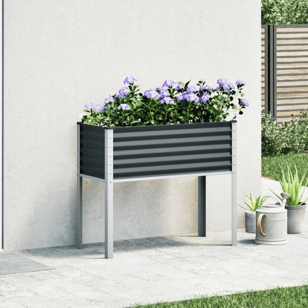 plantekrukke 100x41x90 cm stål antracitgrå