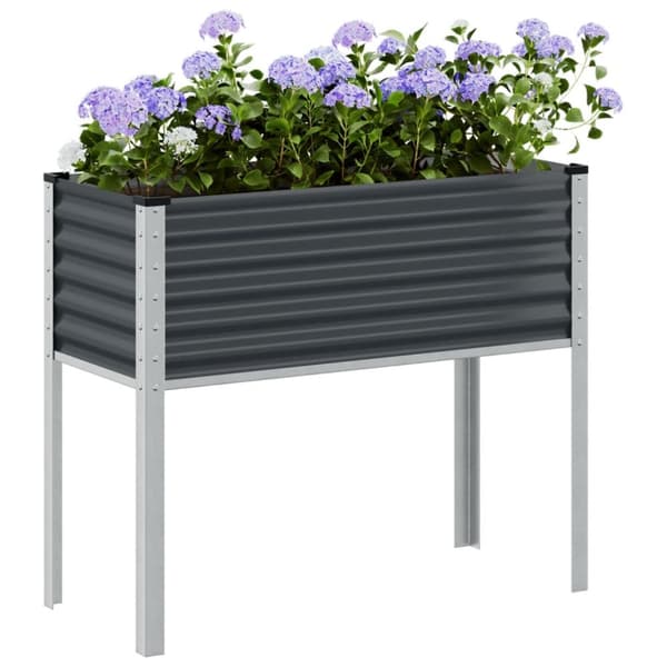 plantekrukke 100x41x90 cm stål antracitgrå