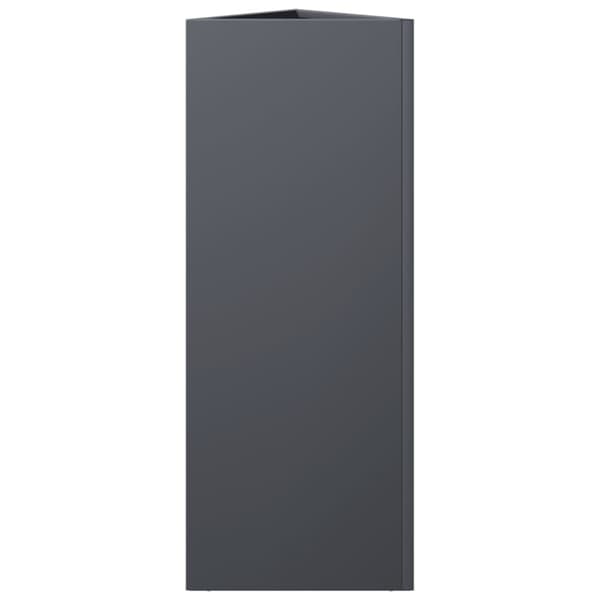 Puutarhakukkalaatikot 2kpl antrasiitti kolmio 30x26x75 cm teräs