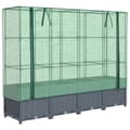 Miniatyrbillede 2 af 9: højbed med drivhusovertræk 160x40x138 cm rattan-look