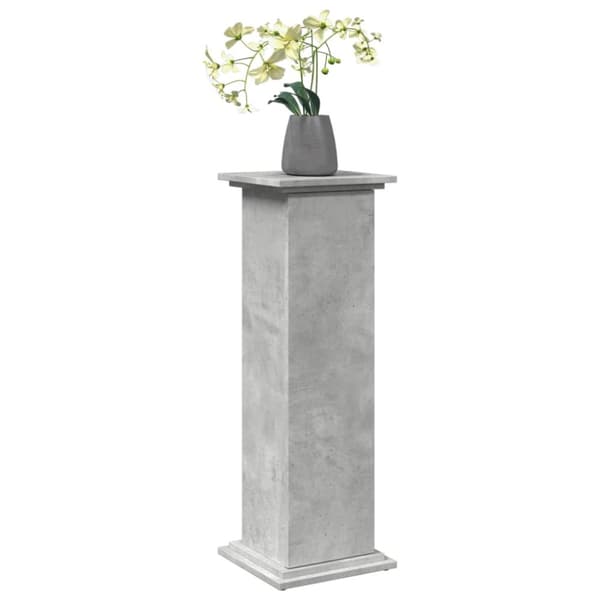 piedestal med opbevaring 31x30x90 cm konstrueret træ betongrå