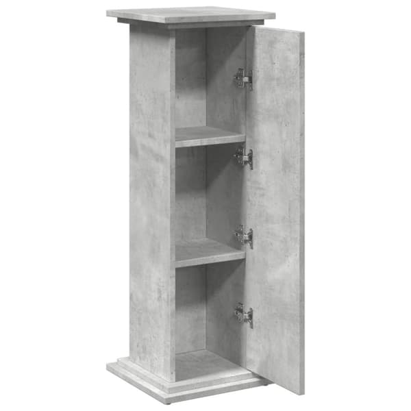 piedestal med opbevaring 31x30x90 cm konstrueret træ betongrå