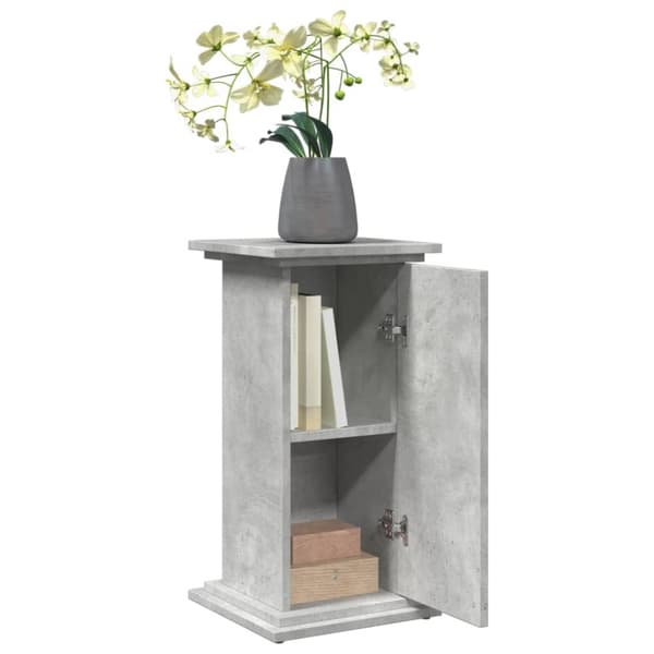piedestal med opbevaring 31x30x60 cm konstrueret træ betongrå
