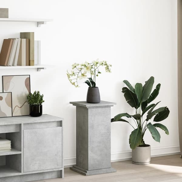 piedestal med opbevaring 31x30x60 cm konstrueret træ betongrå