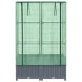 Miniatyrbillede 4 af 9: højbed med drivhusovertræk 80x40x138 cm rattan-look