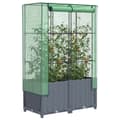 Miniatyrbillede 1 af 9: højbed med drivhusovertræk 80x40x138 cm rattan-look