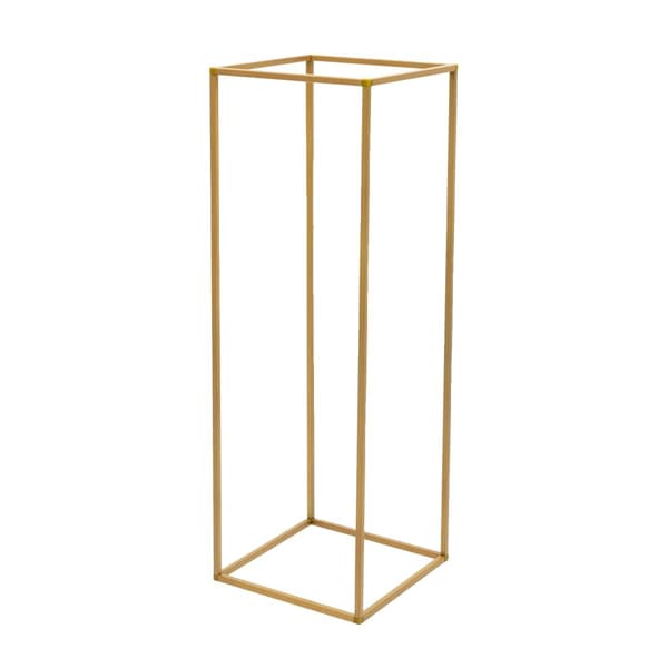 Metal Blomsterstand, Robust Jernkonstruktion, Elegant Guld Design,Guld