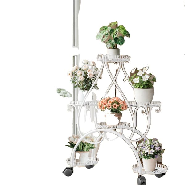 Metallväxtställ, Hållbar Konstruktion, Sex Krukors Design,VIT