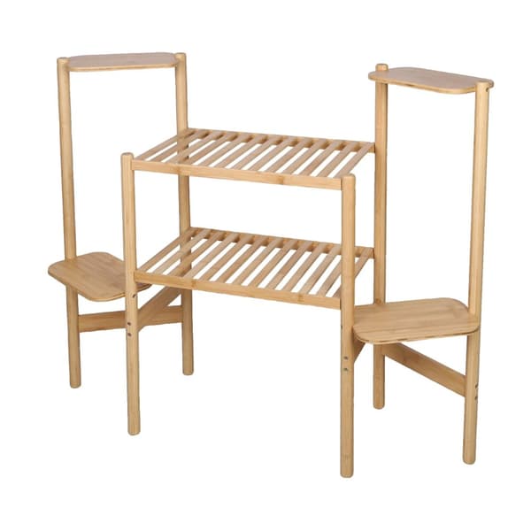 Bambu Kasvihuone, 6-tasoinen Muotoilu, Luonnollinen Puupinta,Luonnollinen Puu